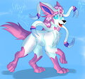 Sylvia The Sylveon [BlackCatLightning] by MangledTheArcticWolf