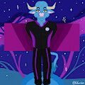 Brainy alien bull oc