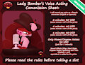 VOICE ACTING COMMISSION SHEET by LadyBomber