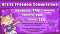 Artist Freedom Commissions are OPEN! by PixxyStick
