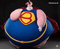 Fat SuperBabs Mascot Costume GIF