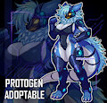 [ADOPTABLE] / Curvy Azure Draco Protogen by Sheecktor