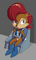 Sally Acorn Trying Out An Escape Seat (Commission) by Tho6Who4e2000