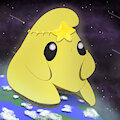 Lumega the Luma staring at the comet observatory by boolerex
