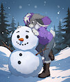 Kari building a snowman by rednet111