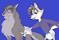 Violet Wolf rubbing Nava's diaper butt by JJJTechno2003