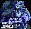 [ADOPTABLE] / Curvy Azure Draco Protogen by Sheecktor