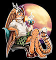 .: Lounging Tiger-Dragon :. by Isuna