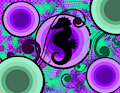 Femboy Seahorse Frutiger Metro Flag by Lunarmoon21