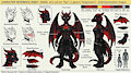 Nyx the Dragoness reference sheet by FiretailDragon