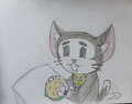 Kit enjoying the burger by KovalIvaN