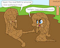 Twilight and rarity playing in mud 2 by mucky