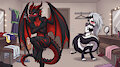 Nyx and Loona Enf by FiretailDragon