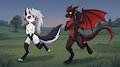 Nyx and Loona streaking