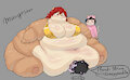 my ocs creepypandita, hickory and squeaky cream by mangosour