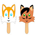 TailsXNicole: The Two as Ice Cream W/ Gumball Eyes by MasterMochiKun