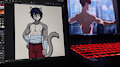 Drawing And Watching Gundam Narrative. by RaxkiYamato
