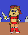 Swordswoman Sally In The Graveyard by jeremycrimson