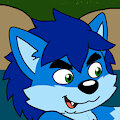 (BDay) AnthonitecusBlueWolf by HueyHusky
