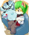The big baby and the Butt-ler by clyndemoon