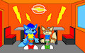 Anthonitecus and Astraligor at the Thunder Burgers by ToonArtistsLover