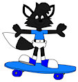Jack the Fox Ride on a Skateboard by ToonArtistsLover