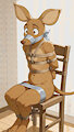 Animated: Sniff tied up to a chair (AI slop) by Triax7