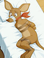 Animated: Sniff tied up in bed (AI slop) by Triax7