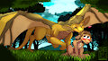 Dragon Friend on Krita by Daaberlicious