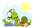Lenni X Nathan Yoshi gift art by Gnartastic