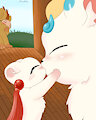 Tubaoshu and Tienlu kissing by IzziPurrito