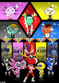 HTF Chikyuu Sentai Fiveman/Power Rangers: Legendary Masters by SkullKingFox