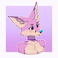 Pink furry fox by flo0f