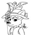 Milo in a funny hat.