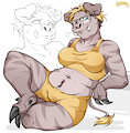 |SKETCH| Yellow boar? >:3 (ver sfw) by DENUSKA08