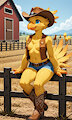 chocobo cowgirl by EBIL64
