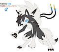 Kasue The Dusk Lycanroc [AI-ART] by MangledTheArcticWolf