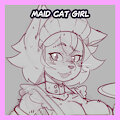 Maid cat :3 by XperimentSS