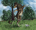 Demigryph and quick bunny by Molibdolin