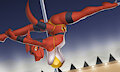 Guilmon on a Pole~ by creatiffy