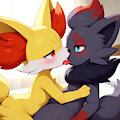Fennekin x Zorua by RaiYou