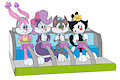 Toon Girls On A Looping Coaster Ride (Commission)