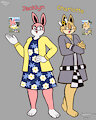 New OCs - Jacklyn and Charlotte by honeybud