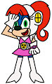 Sonic dressed as Atomic Betty