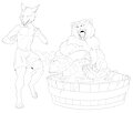 Playful Bathing by Kuruk