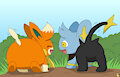 Tangy and Damian hang out by pichu90