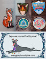 Crazy Greyhound pins