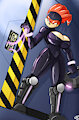 Shade, cyberpunk ninja echidna by antcow