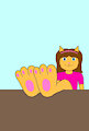Enya's feet on the table by TheFurryTree