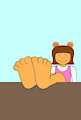 DW's feet on the table by TheFurryTree